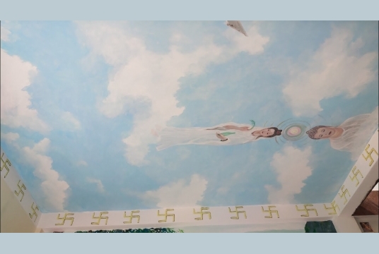 Vẽ Trần Mây Cõi Tiên Trang Trí Tịnh Thất