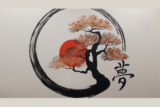 Vẽ Tranh Cổ Nhật Bản Trang Trí Văn Phòng Công Ty