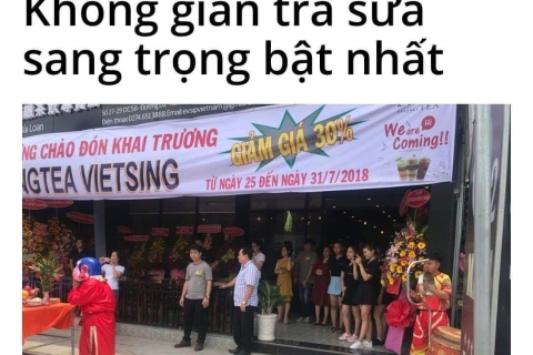                    Khai Trương Tiệm Trà Ding tea Vsip Bình Dương 