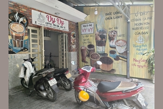 Vẽ Trang Trí Tiệm Cà Phê Vy Vy