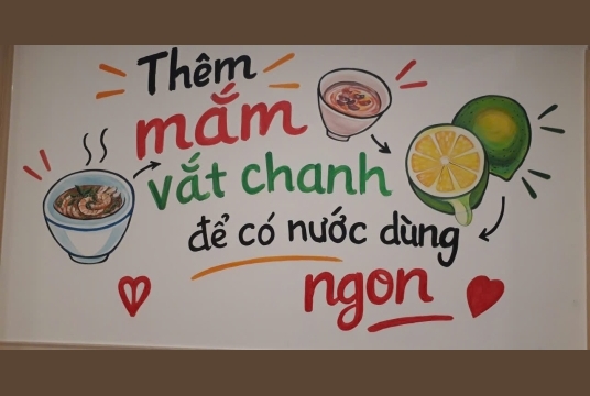 Tranh Vẽ Trang Trí Quán Hủ Tiếu