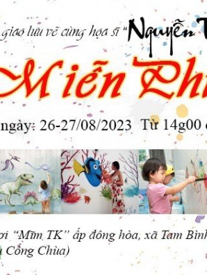                                           Vẽ Tranh Tường Cùng Các Em Thiếu Nhi 