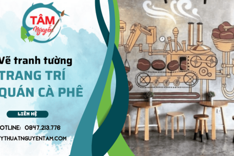                    Vẽ tranh tường quán cà phê – Giải pháp hút khách hiệu quả 